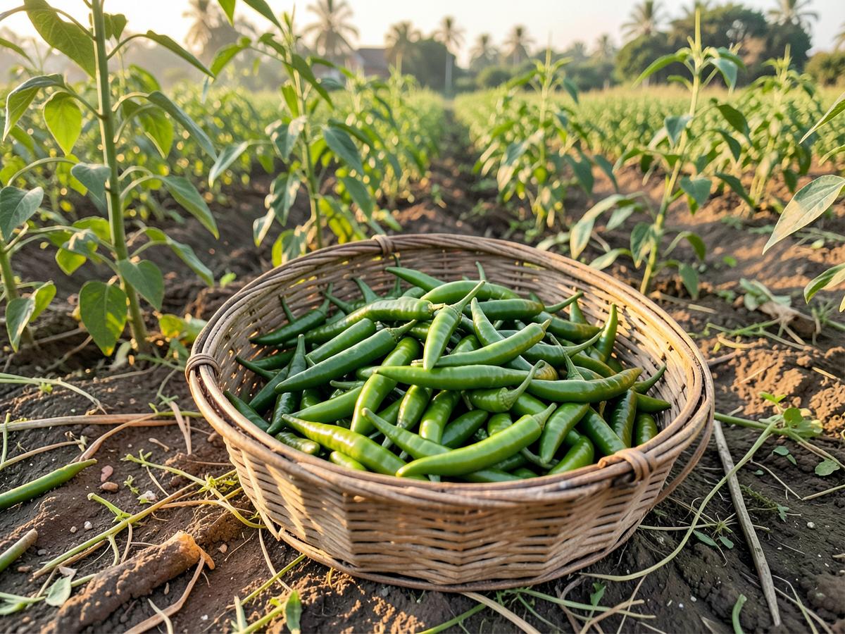 Green Chilli grown by Farm Heritage member farms