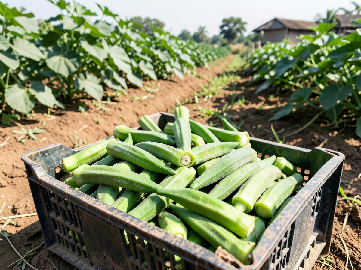 Okra grown by Farm Heritage member farms